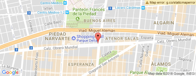 Mapa de ubicación de CENTRAL DE PIZZAS, NARVARTE