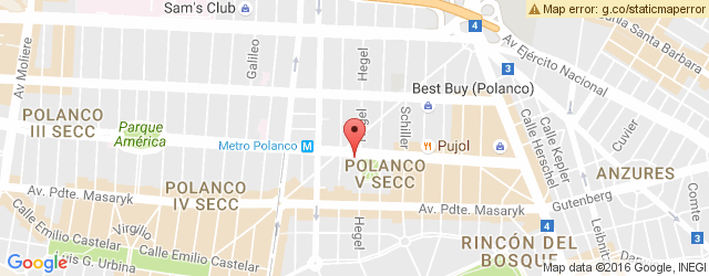 Mapa de ubicación de PIZZA RÚSTICA, POLANCO
