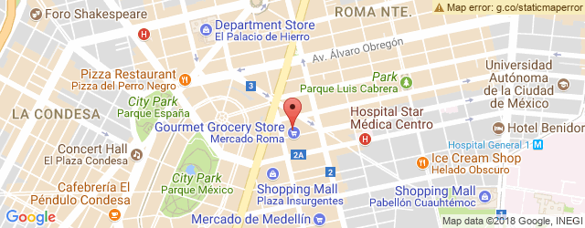 Mapa de ubicación de BUTCHER & SONS, MERCADO ROMA