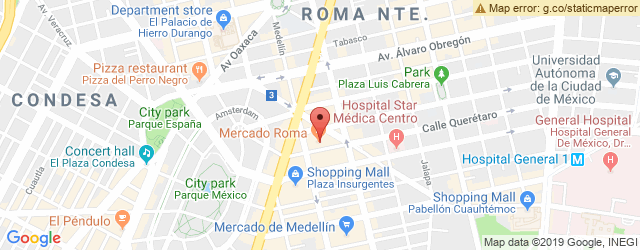 Mapa de ubicación de QUE BO!, MERCADO ROMA