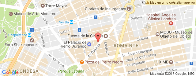 Mapa de ubicación de GIN GIN, ROMA NORTE