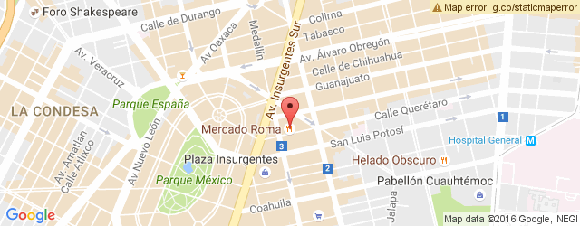Mapa de ubicación de LACTOGRAPHY, MERCADO ROMA