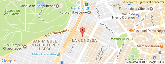 Mapa de ubicación de EL RINCON GOURMET, CONDESA