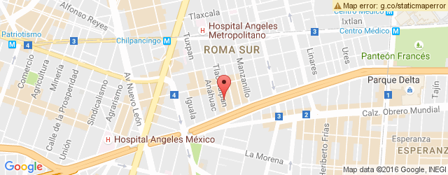 Mapa de ubicación de POLLOS RÍO, ROMA SUR