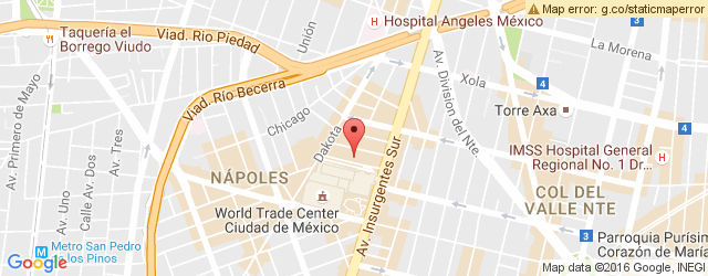 Mapa de ubicación de PIZZA AMORE, WTC