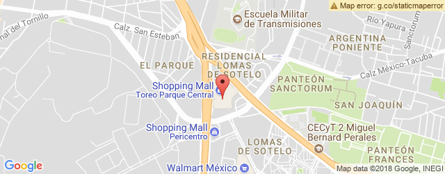 Mapa de ubicación de CHILI'S, PARQUE TOREO