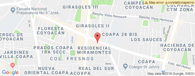 Mapa de ubicación de 60'S BURGER, GALERÍAS COAPA