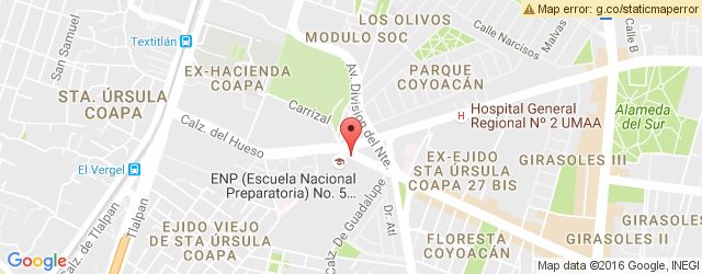 Mapa de ubicación de SBARRO, GALERÍAS COAPA
