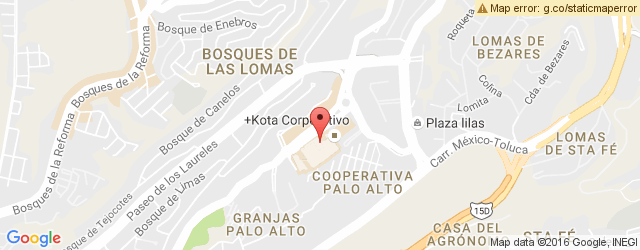 Mapa de ubicación de SBARRO, ARCOS BOSQUES