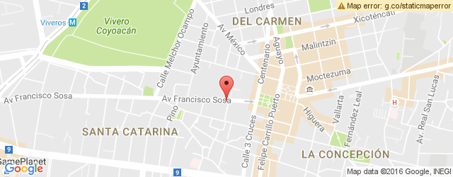 Mapa de ubicación de CAFÉ COYOACÁN TOPOLINO