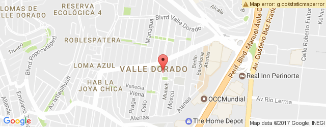 Mapa de ubicación de PAPA JOHN'S, VALLE DORADO
