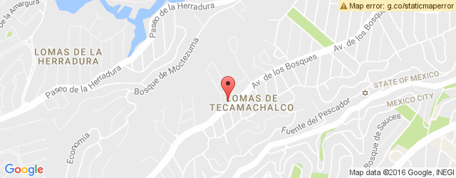 Mapa de ubicación de SANBORNS, TECAMACHALCO