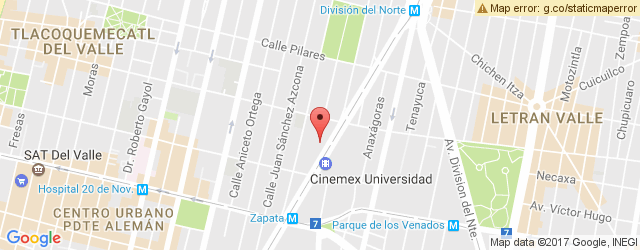 Mapa de ubicación de EL OCHO CAFÉ RECREATIVO, UNIVERSIDAD