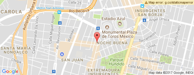 Mapa de ubicación de TERCOS BURRITOS Y CLAMATOS, PLAZA DE TOROS