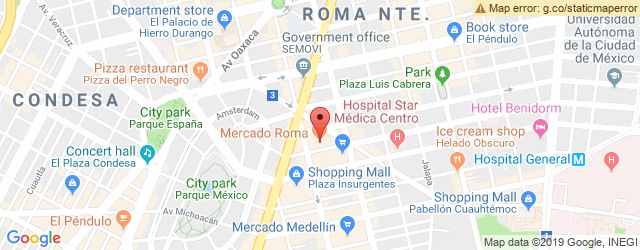 Mapa de ubicación de UMAMI BURRITO, MERCADO ROMA