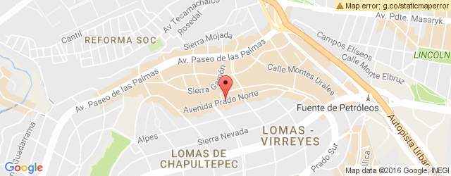 Mapa de ubicación de ELIXIR JUICE HOUSE, PRADO NORTE