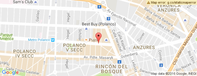 Mapa de ubicación de OLIVE GARDEN, POLANCO