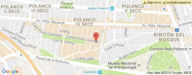 Mapa de ubicación de CAFÉ TOSCANO, POLANCO