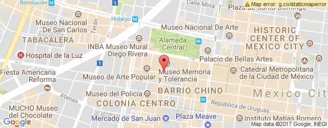 Mapa de ubicación de EL PESCADITO, CENTRO HISTÓRICO
