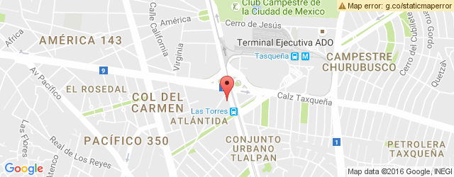 Mapa | Cafeteria TOKS, TAXQUEÑA en Perisur / Tlalpan - TOKS, ...