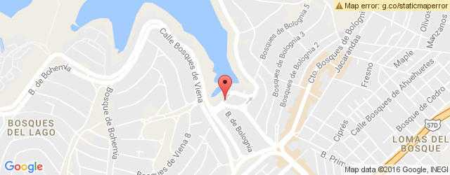 Mapa de ubicación de LA BTK, BOSQUES DEL LAGO
