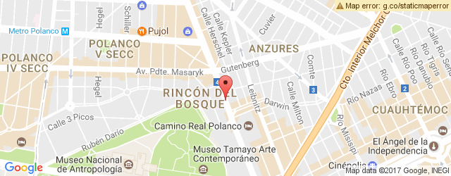 Mapa de ubicación de PIZZA AMORE, MARIANO ESCOBEDO