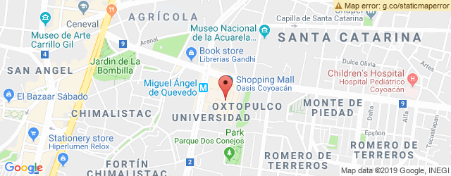 Mapa de ubicación de PANDA EXPRESS, OASIS COYOACÁN