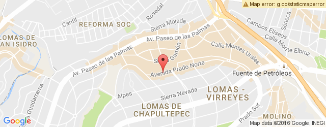 Mapa de ubicación de LA BOHÊME, LOMAS DE CHAPULTEPEC