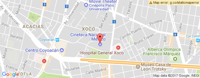 Mapa de ubicación de LA CHICHA, CINETECA