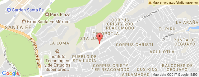 Mapa de ubicación de TERE'S PIZZA, SANTA LUCÍA
