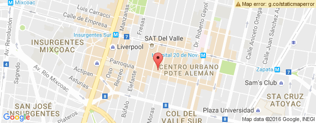 Mapa de ubicación de TACOS DON MANOLITO, DEL VALLE