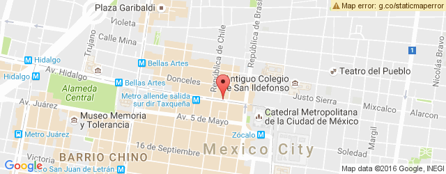 Mapa de ubicación de DOMINO'S PIZZA, TACUBA
