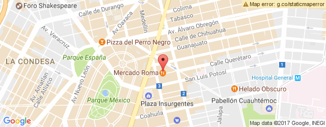 Mapa de ubicación de TINTO MX, MERCADO ROMA