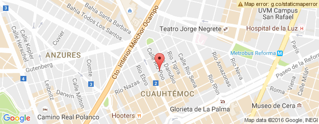 Mapa de ubicación de PORCO ROSSO, CUAUHTÉMOC