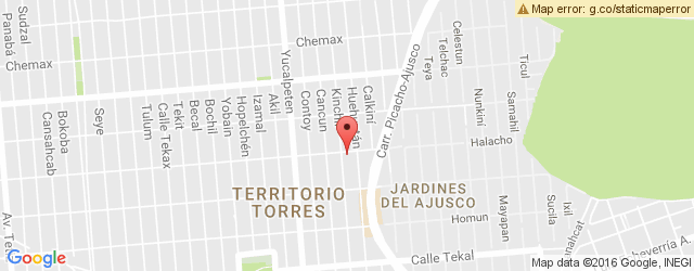 Mapa de ubicación de EL RINCÓN DE PERIBÁN, AJUSCO