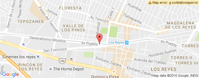 Mapa de ubicación de TOKS, LOS REYES