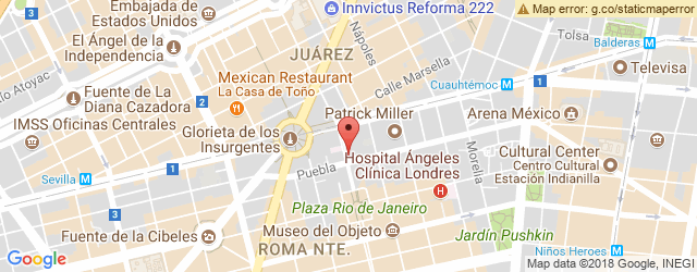 Mapa de ubicación de CAFÉ TOSCANO, CABRERA