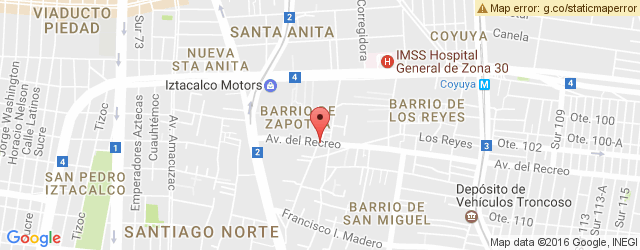 Mapa de ubicación de TORTAS EL RECREO