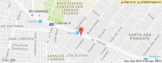 Mapa de ubicación de PIZZAS TUTULLI, OLIVOS