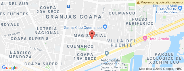 Mapa de ubicación de ITALIANNI'S, CUEMANCO