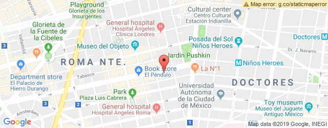 Mapa de ubicación de TAQUEARTE, ÁLVARO OBREGÓN