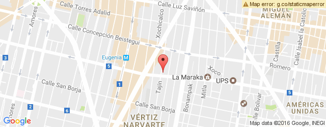 Mapa de ubicación de LA OCTAVA CAFÉ, NARVARTE