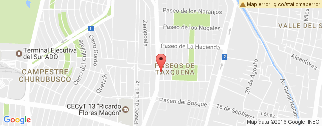 Mapa de ubicación de TORTAS LOCAS HIPOCAMPO, TAXQUEÑA