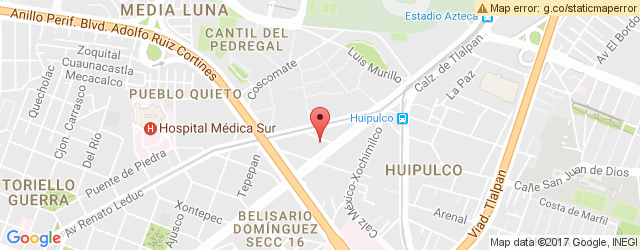 Mapa de ubicación de CHILI'S, HUIPULCO