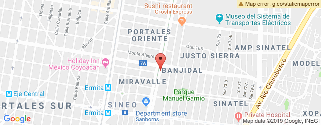 Mapa de ubicación de DANNY PIZZAS, IZTACALCO BANJIBAL