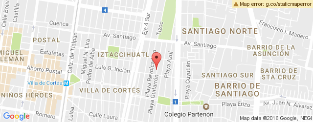 Mapa de ubicación de DANNY PIZZAS, IZTACALCO