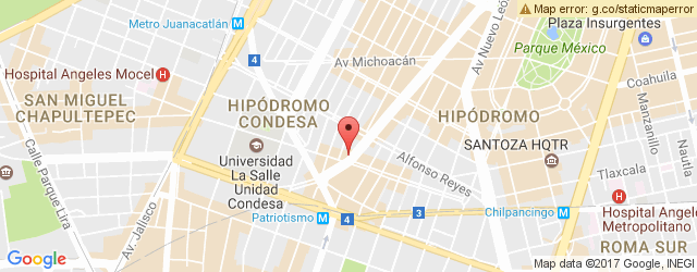Mapa de ubicación de RUBEN'S HAMBURGER'S, CONDESA