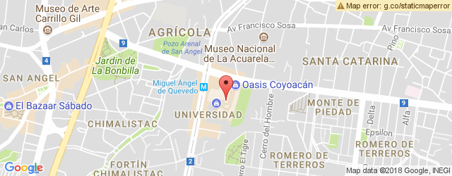 Mapa de ubicación de LA CASA DEL PASTOR, CENTRO COMERCIAL OASIS