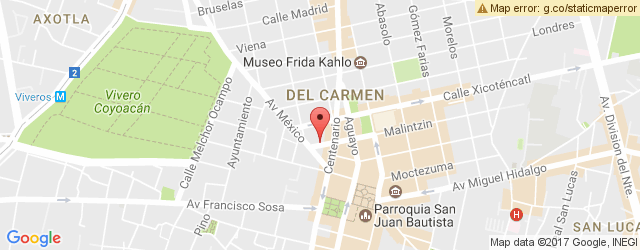 Mapa de ubicación de CAJA DE MAR, MERCADO DEL CARMEN COYOACÁN
