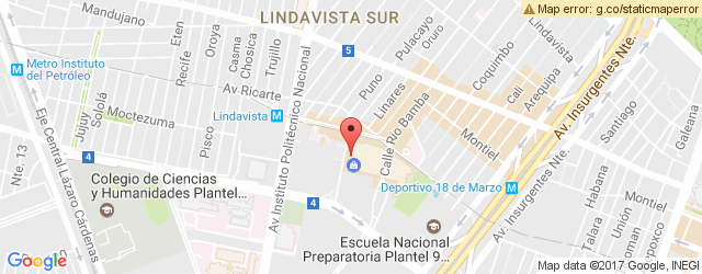 Mapa de ubicación de BENDITA PALETA, PARQUE LINDAVITA